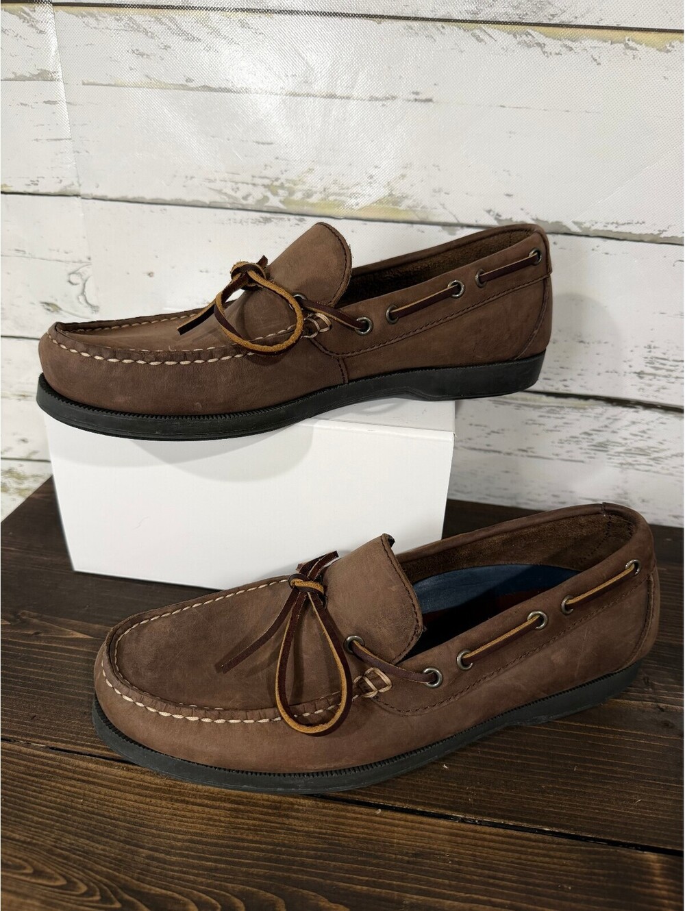 G.H. Bass & Co. Camp Moc Brown Suede/Leather Men's Size 10.5